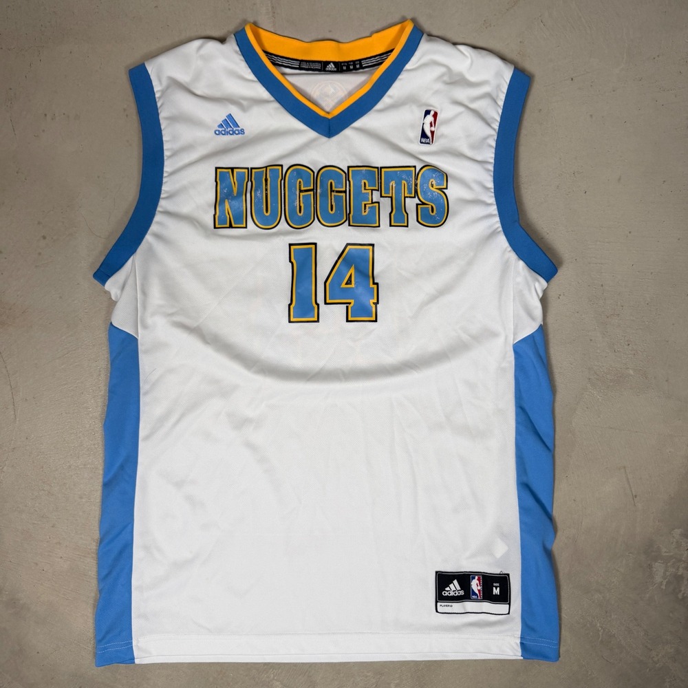 Adidas Denver Nuggets Gary Harris‎ 14 Jersey Mens Medium White Blue Basketball
